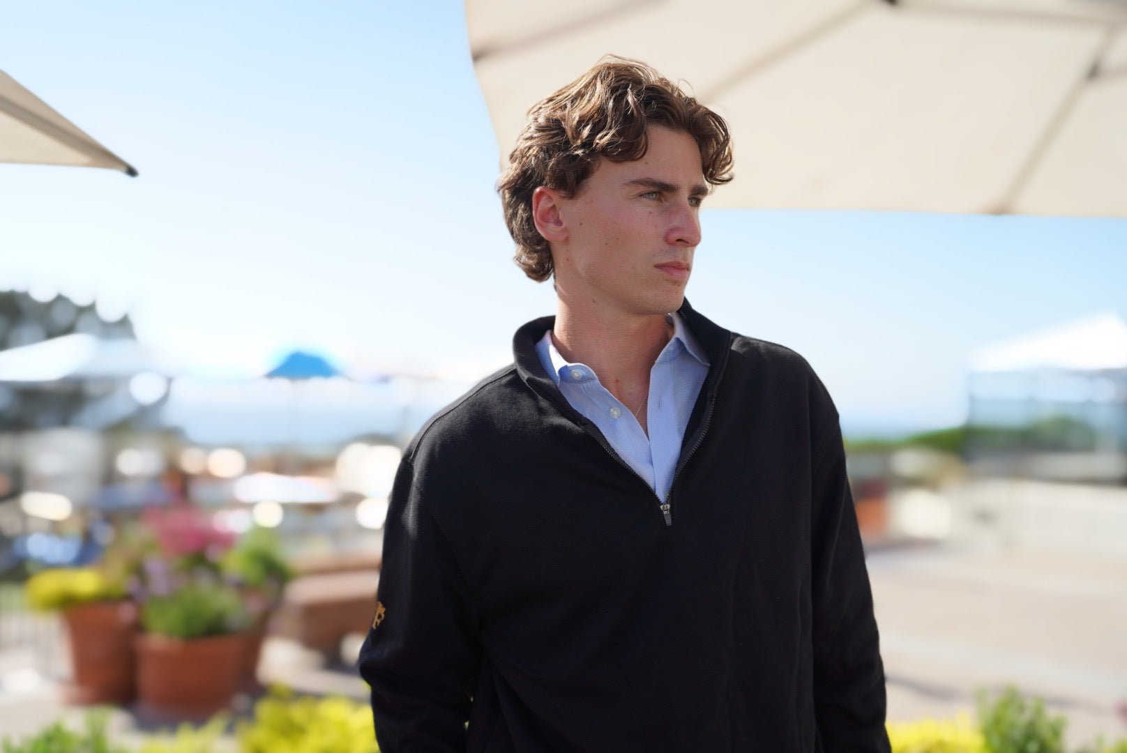 Cotton Half Zip Pullover
